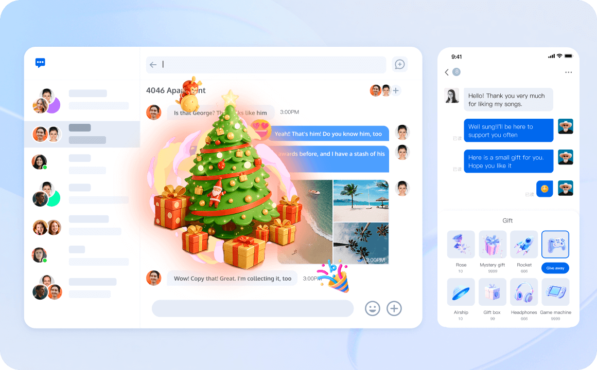 Multi-scenario virtual gifting and interactive communication framework, compatible with diverse user needs.