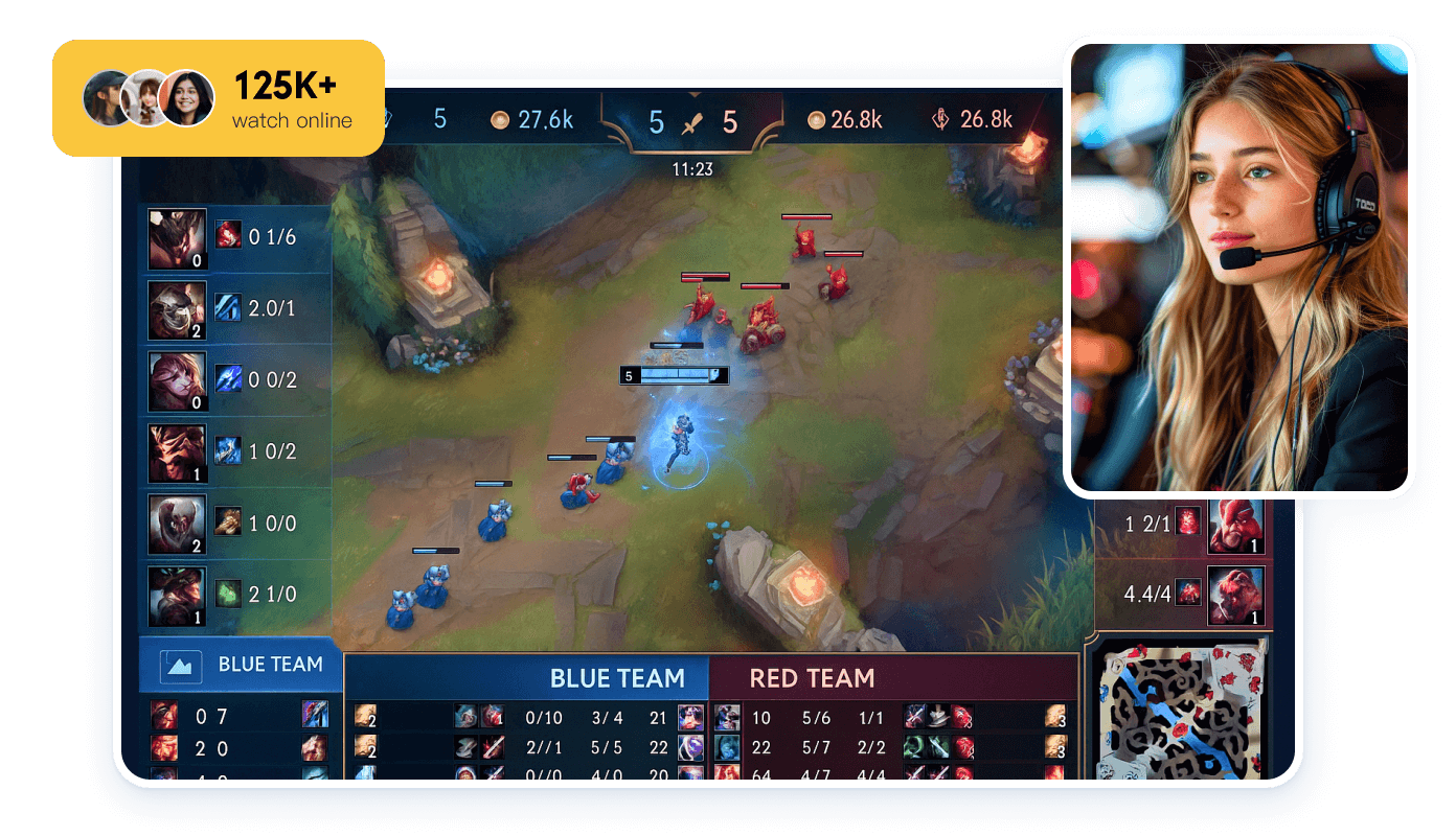 Esports tournaments broadcasted with ultra-low latency and 4K quality