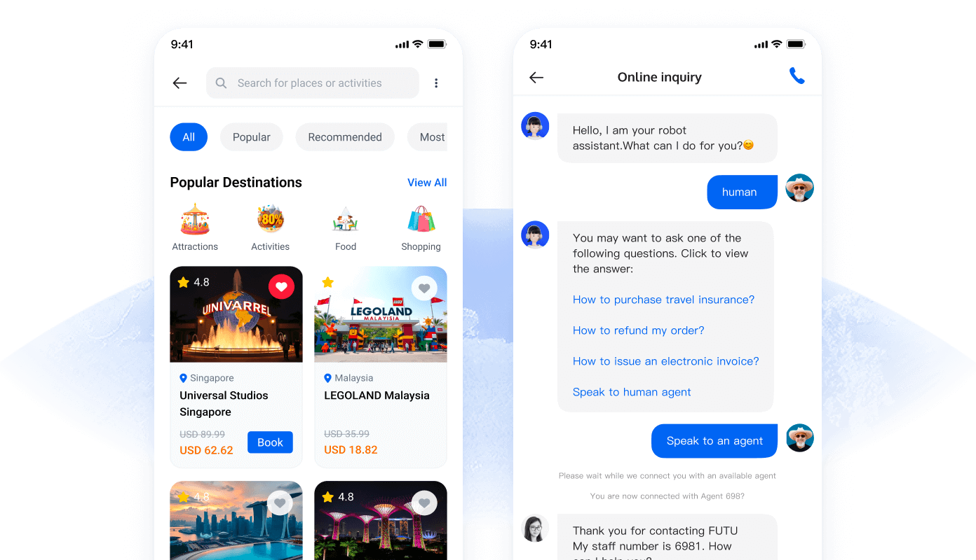 Provide instant, AI-powered support and a seamless handoff to a live agent for complex issues