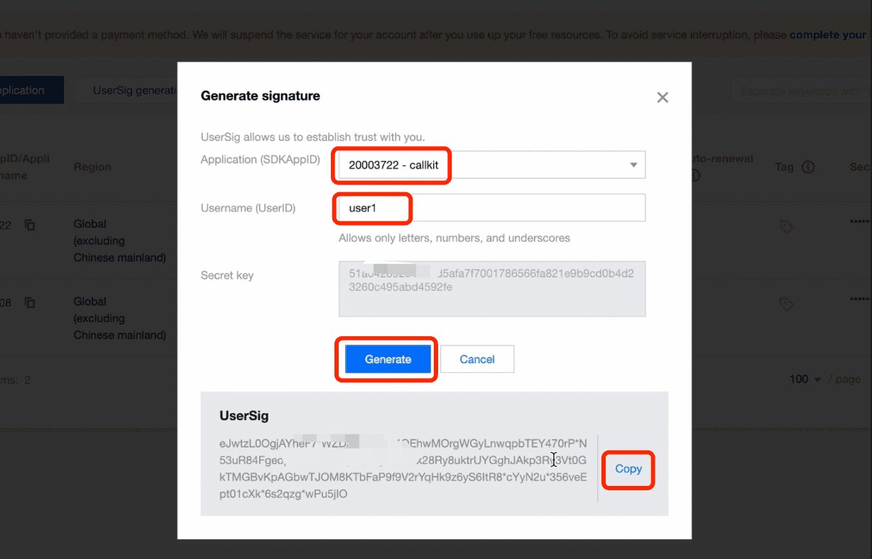 generate the user signature.png