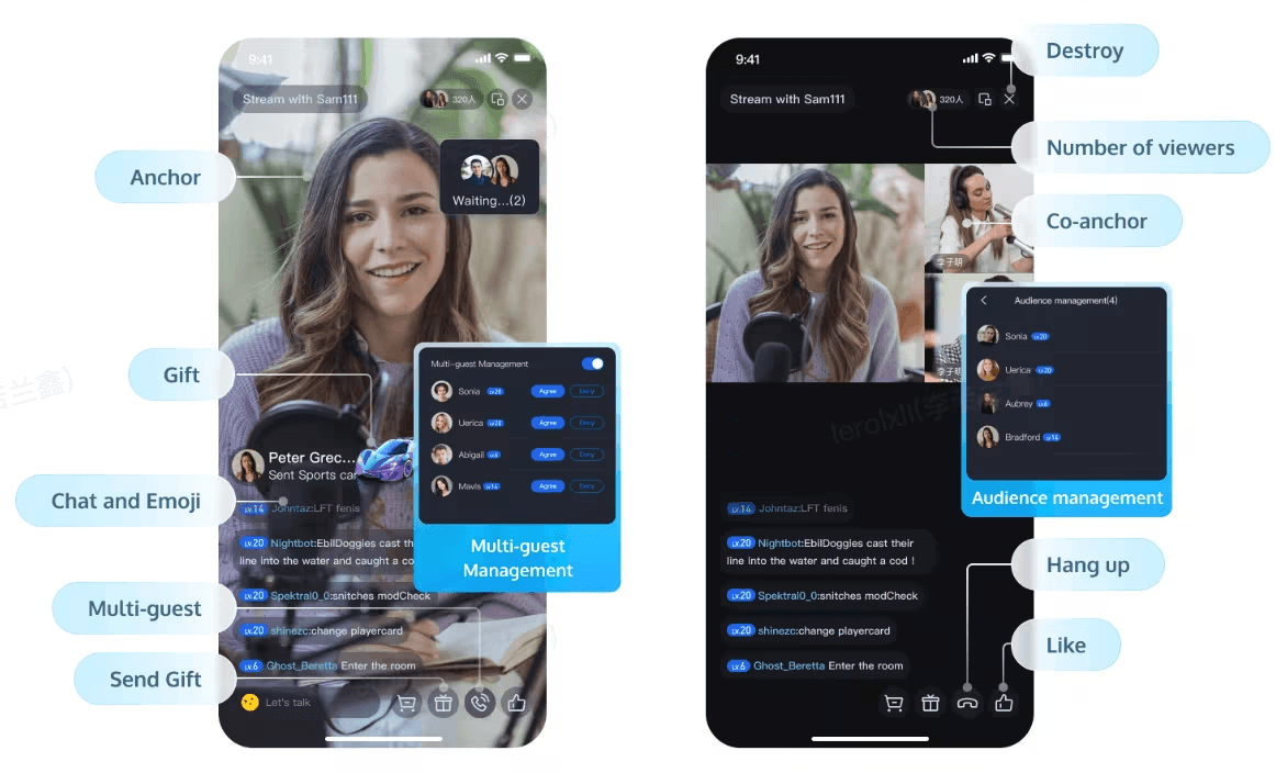 Gaming Voice Chat Apps Interface
