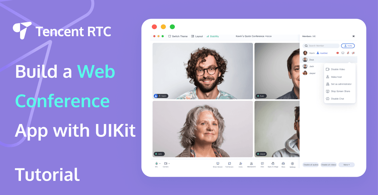 Build a Video Conference Web App like Zoom with UIKit | Node.js | Tencent RTC