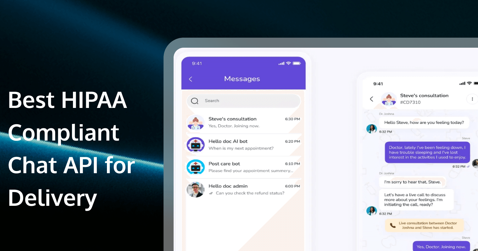 Best HIPAA Compliant Chat API for Delivery: The 2026 Security Blueprint