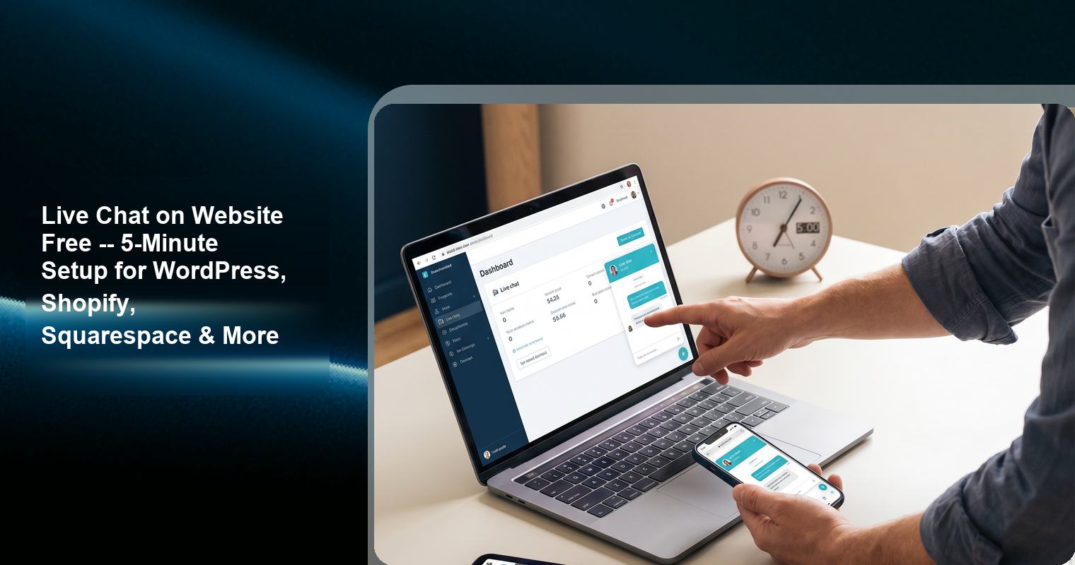 Live Chat on Website Free -- 5-Minute Setup for WordPress, Shopify, Squarespace & More